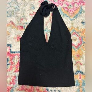 Black halter top
